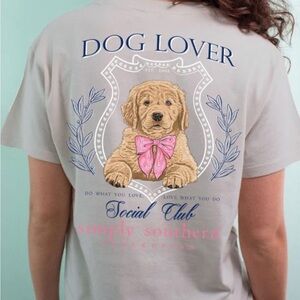 NWT Simply Southern Dog Lover T-Shirt - Gray XL